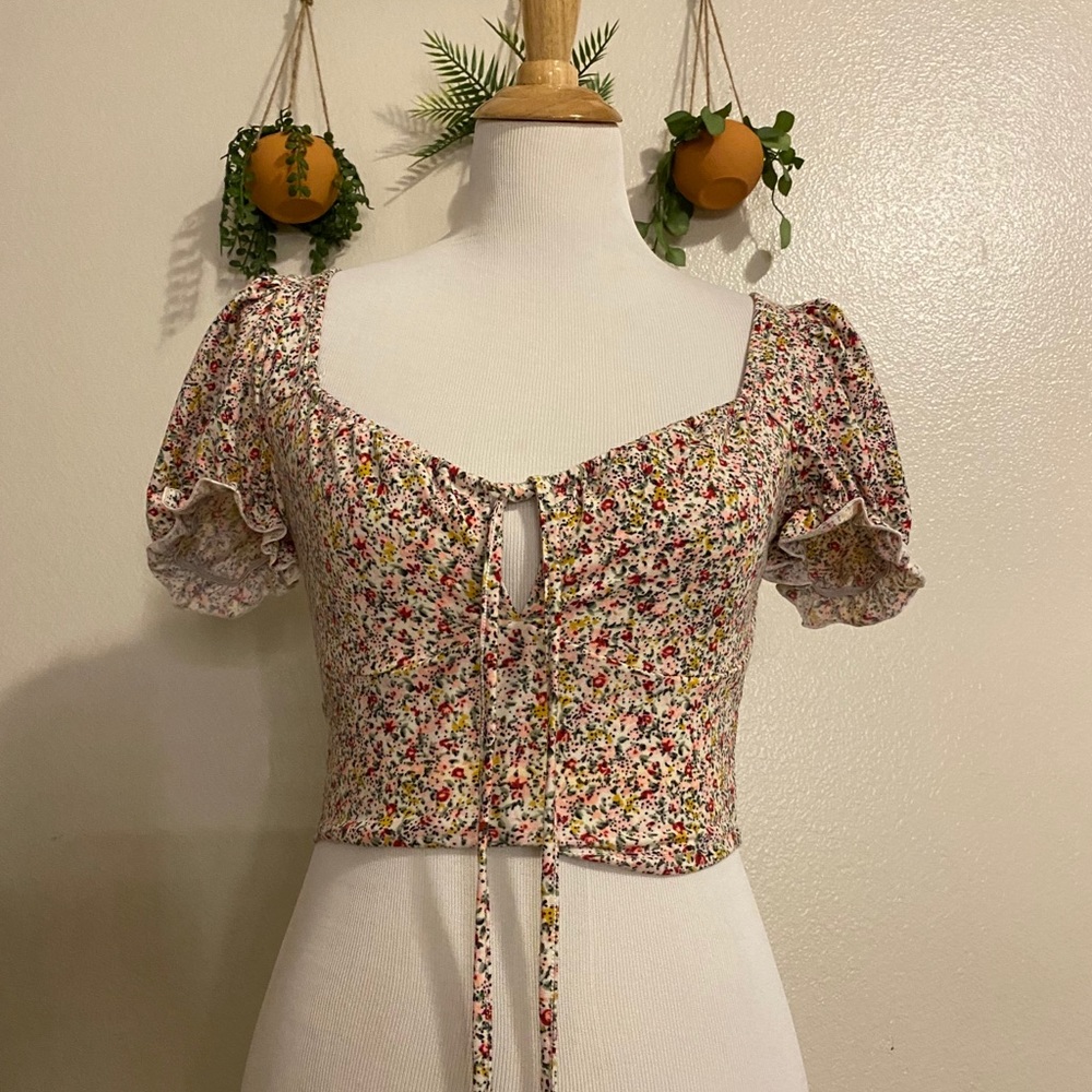 Flower crop top